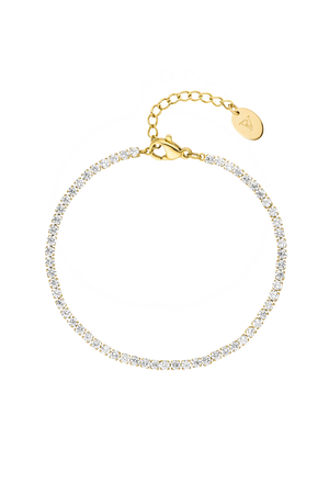 Sparkling Tennis Bracelet Slim 18K Gold Plated